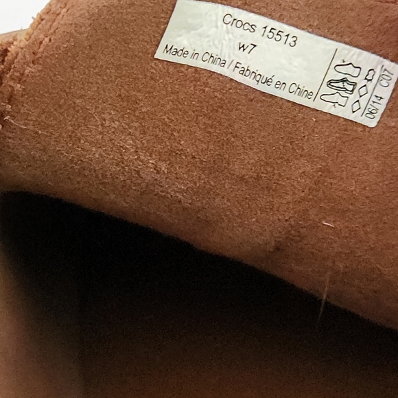 Crocs Cobbler Buckle Brown Leather Clog Mules Women's size 7 - Picture 13 of 14